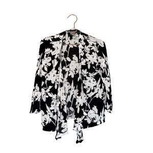 Chicos floral lightweight open front cardigan size 1 medium